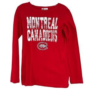 Sin & Ocean Montreal Canadiens Hockey Thermal Waffle Long Sleeve Shirt Sz M